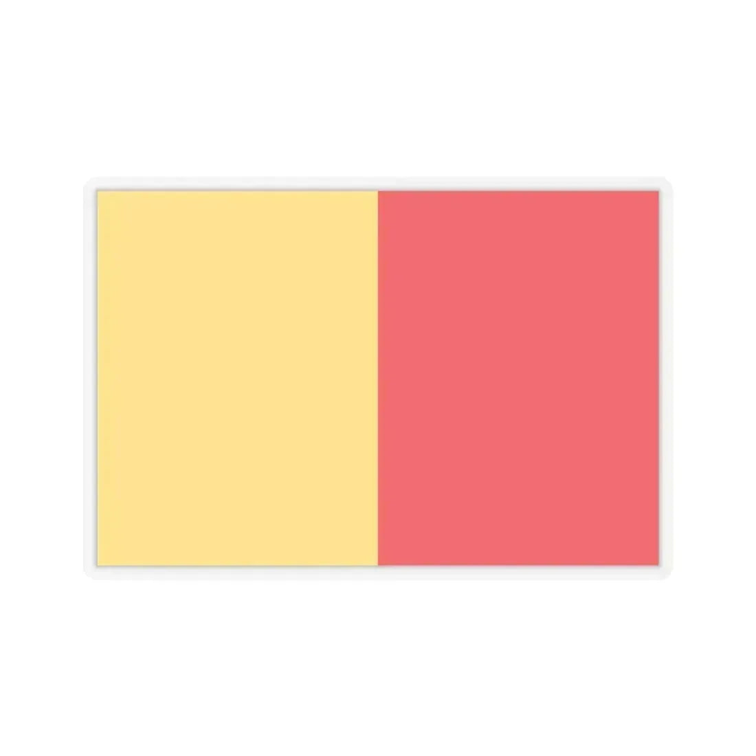 Flag of Naples Italy - STICKER Vinyl Kiss-Cut Decal 4 Inch Transparent - The Sticker Space