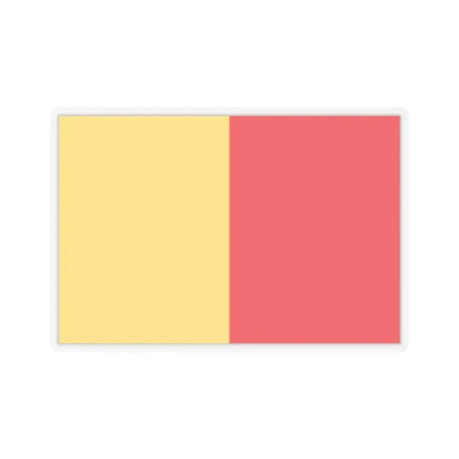Flag of Naples Italy - STICKER Vinyl Kiss-Cut Decal 4 Inch Transparent - The Sticker Space