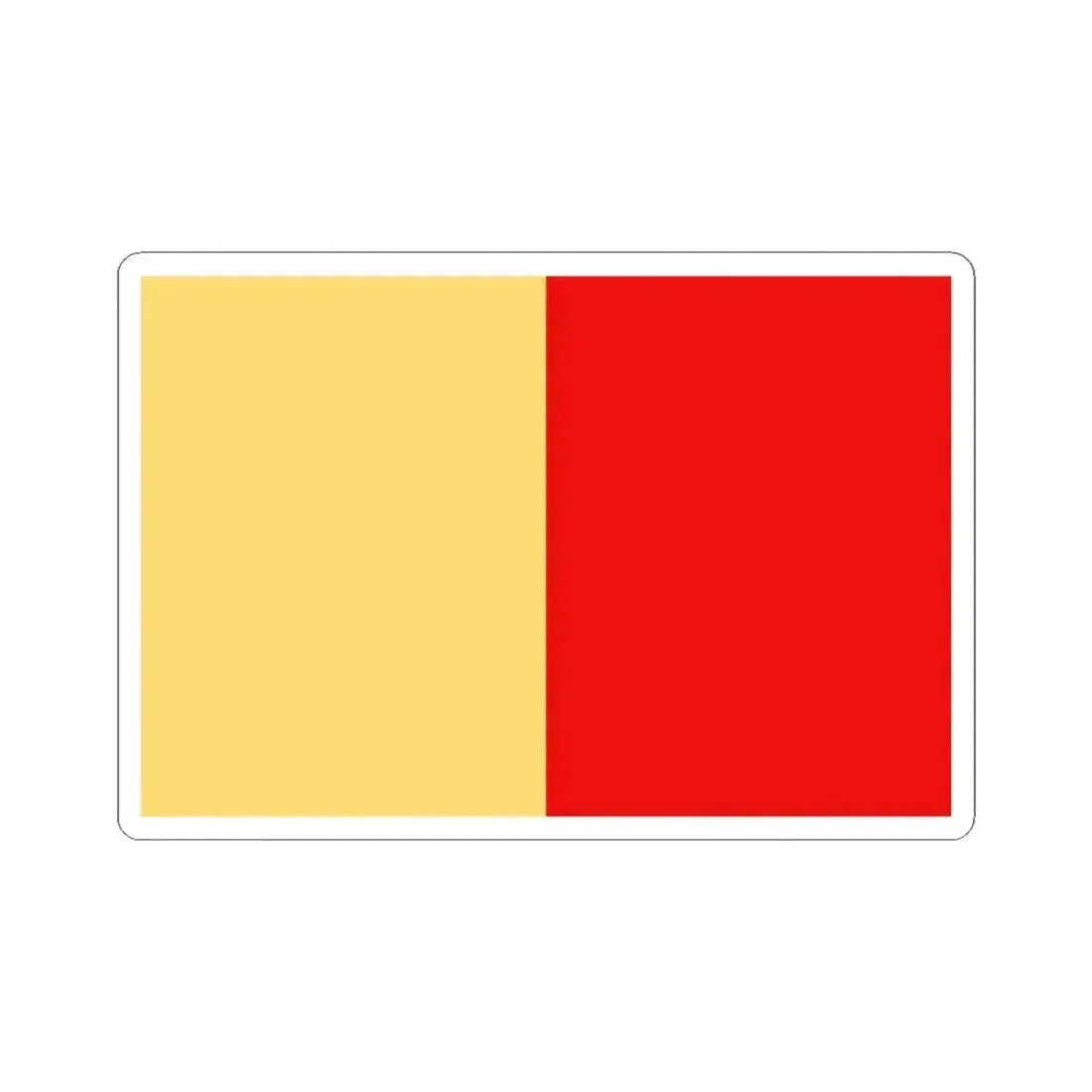 Flag of Naples Italy - STICKER Vinyl Kiss-Cut Decal 4 Inch White - The Sticker Space