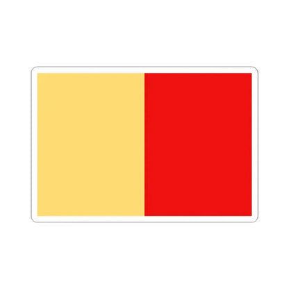 Flag of Naples Italy - STICKER Vinyl Kiss-Cut Decal 4 Inch White - The Sticker Space