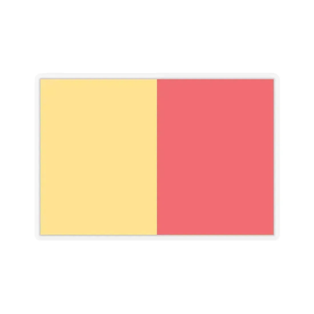Flag of Naples Italy - STICKER Vinyl Kiss-Cut Decal 6 Inch Transparent - The Sticker Space