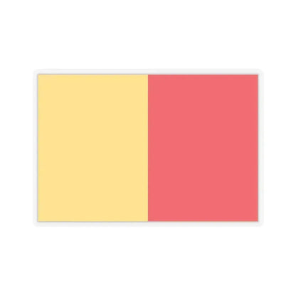 Flag of Naples Italy - STICKER Vinyl Kiss-Cut Decal 6 Inch Transparent - The Sticker Space