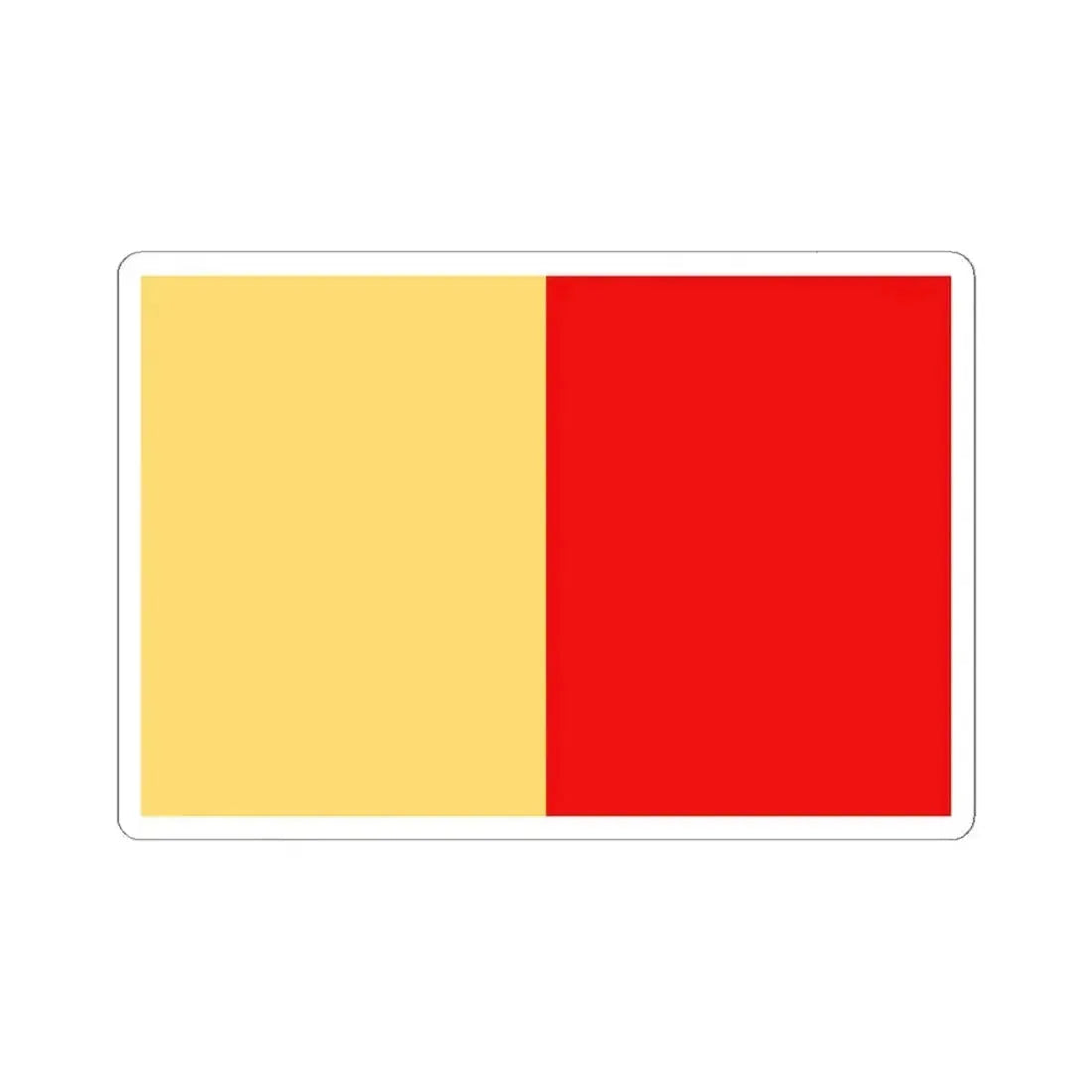 Flag of Naples Italy - STICKER Vinyl Kiss-Cut Decal 6 Inch White - The Sticker Space