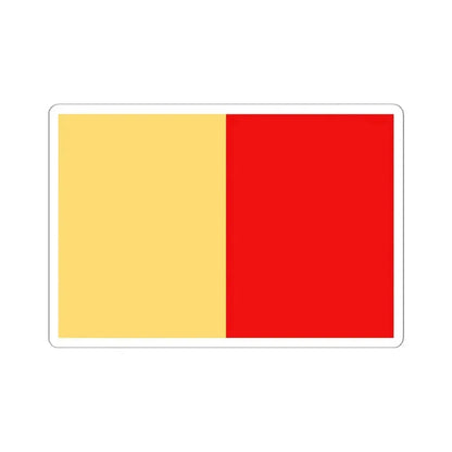 Flag of Naples Italy - STICKER Vinyl Kiss-Cut Decal 6 Inch White - The Sticker Space