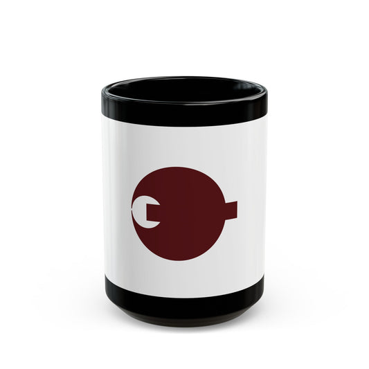 Flag of Nara Prefecture Japan - Black Coffee Mug-15oz-The Sticker Space