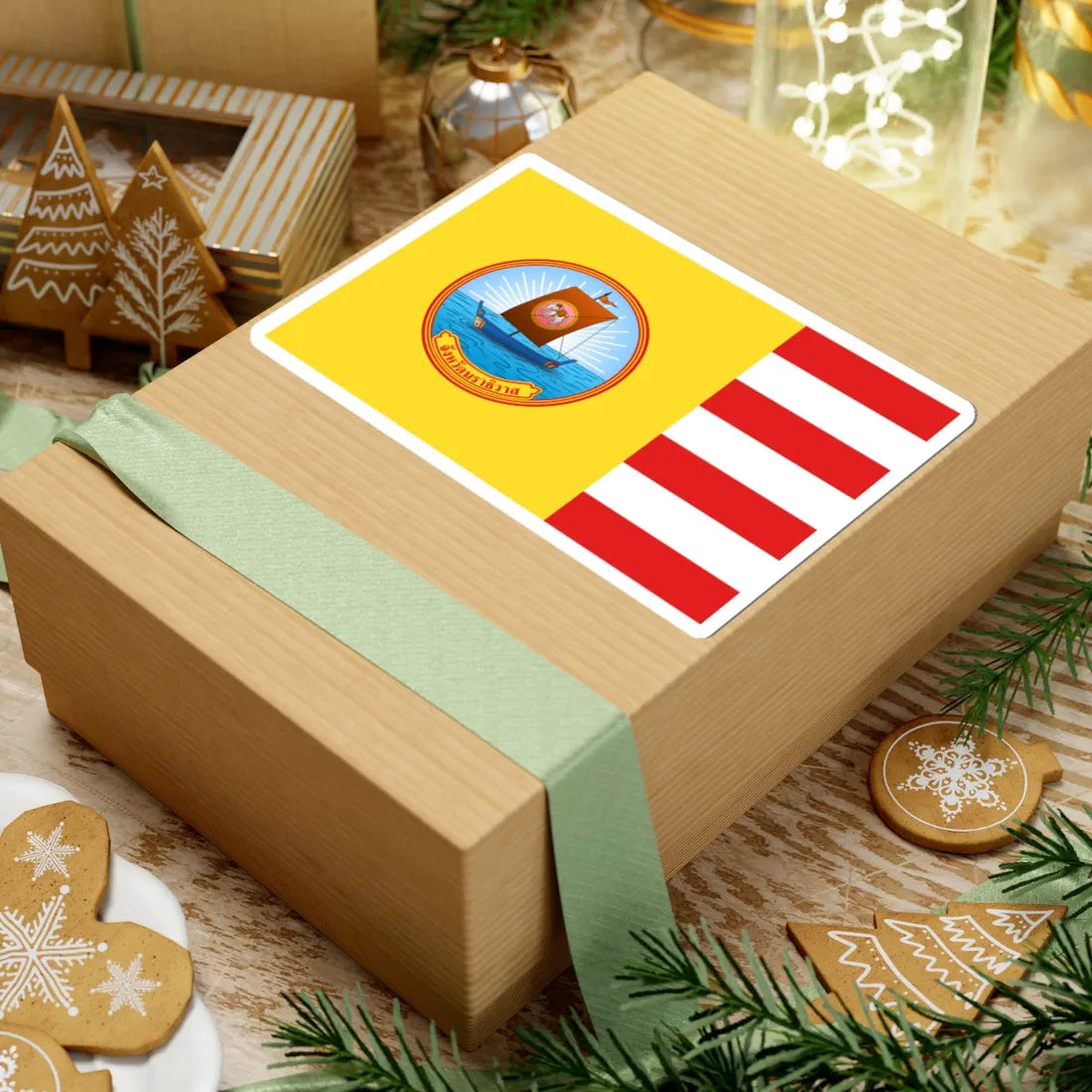 Flag of Narathiwat (Thailand) STICKER Vinyl Kiss-Cut Decal - The Sticker Space