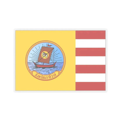 Flag of Naratiwat Province Thailand - STICKER Vinyl Kiss-Cut Decal 4 Inch Transparent - The Sticker Space