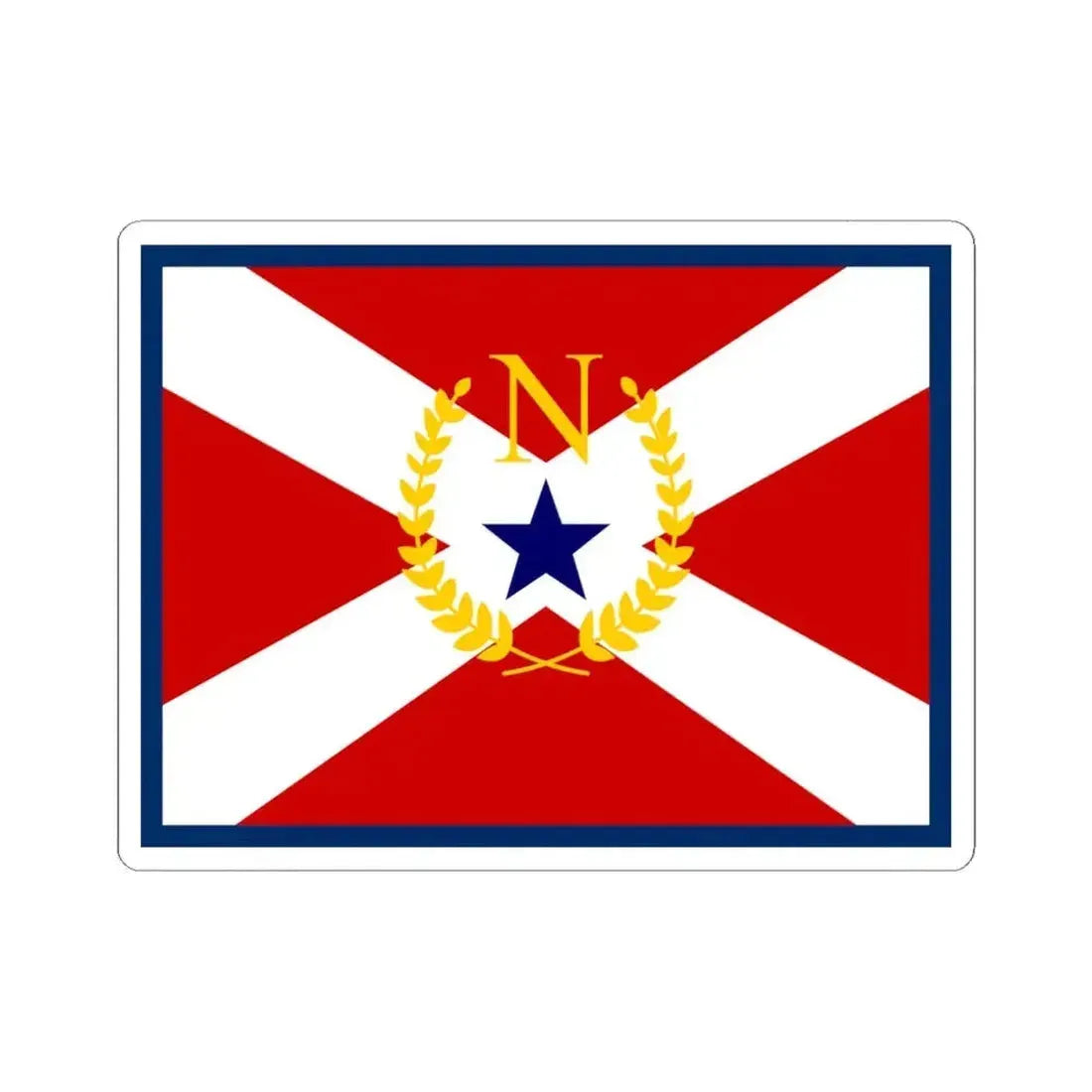Flag of Nashville 1961-1964 (United States) STICKER Vinyl Kiss-Cut Decal 4 Inch White - The Sticker Space
