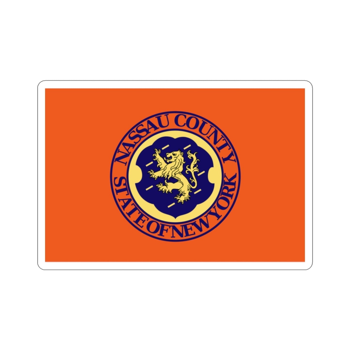 Flag of Nassau County New York STICKER Vinyl Die-Cut Decal-2 Inch-The Sticker Space