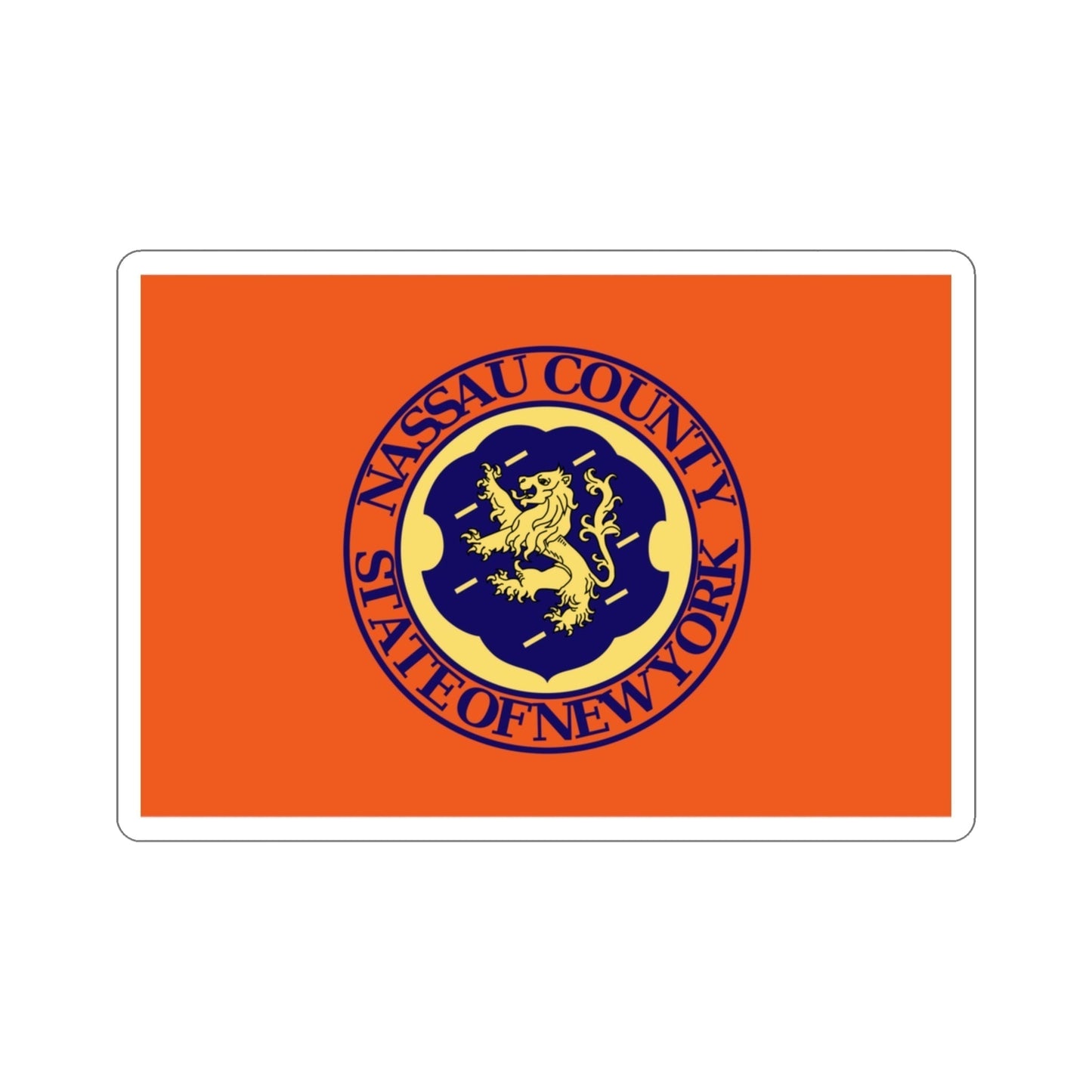 Flag of Nassau County New York STICKER Vinyl Die-Cut Decal-3 Inch-The Sticker Space