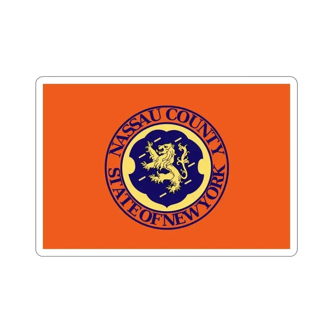 Flag of Nassau County New York STICKER Vinyl Die-Cut Decal 5 Inch - The Sticker Space