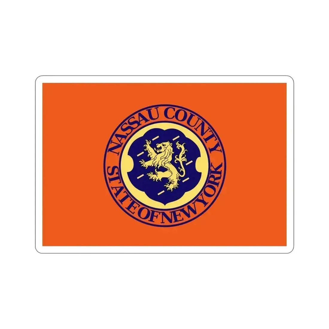 Flag of Nassau County New York STICKER Vinyl Die-Cut Decal 6 Inch - The Sticker Space