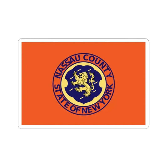 Flag of Nassau County New York (United States) STICKER Vinyl Kiss-Cut Decal 2 Inch White - The Sticker Space