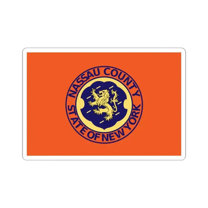 Flag of Nassau County New York (United States) STICKER Vinyl Kiss-Cut Decal 3 Inch White - The Sticker Space