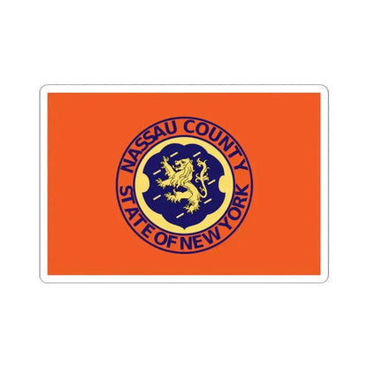 Flag of Nassau County New York (United States) STICKER Vinyl Kiss-Cut Decal 6 Inch White - The Sticker Space