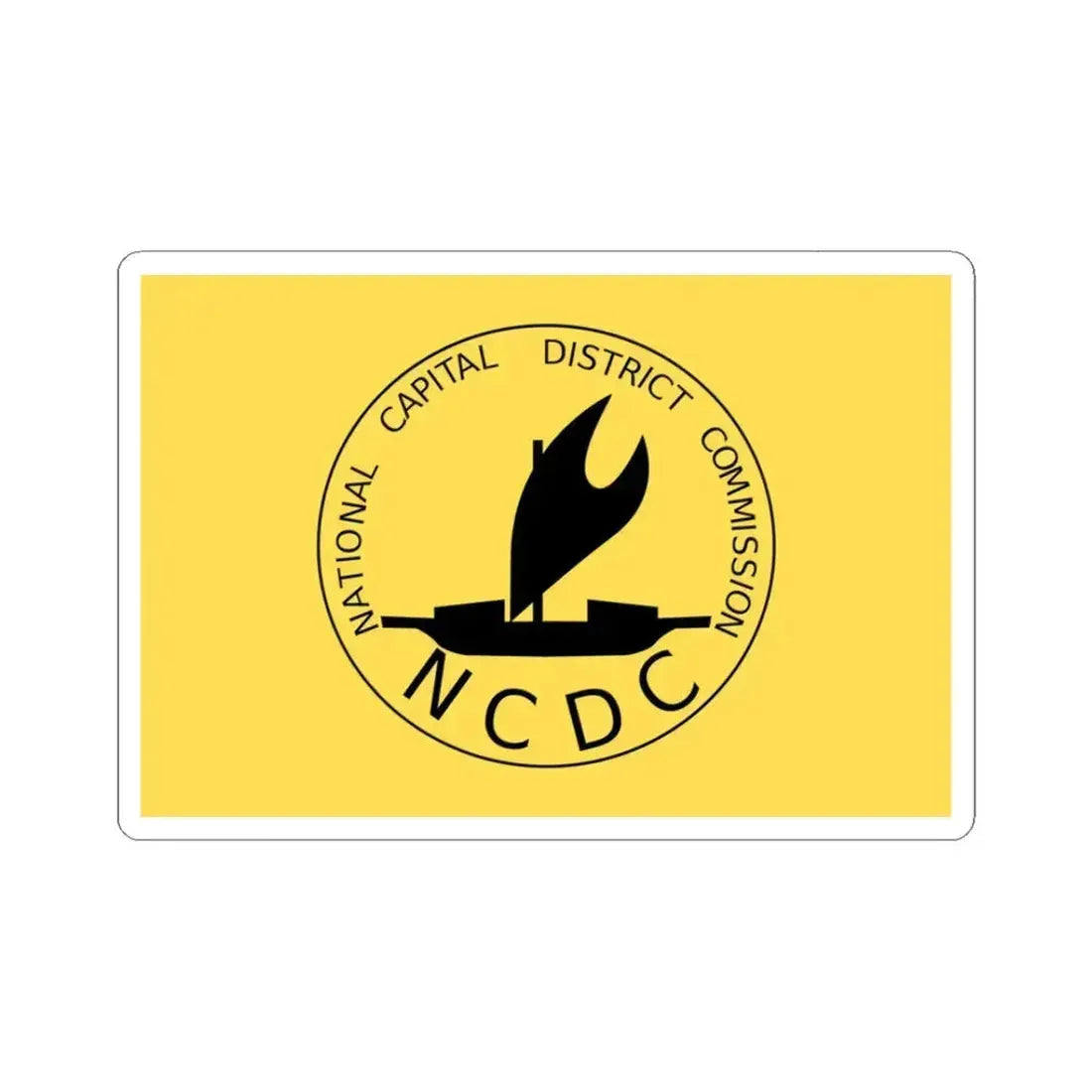 Flag of National Capital District Papa New Guinea - STICKER Vinyl Kiss-Cut Decal 3 Inch White - The Sticker Space