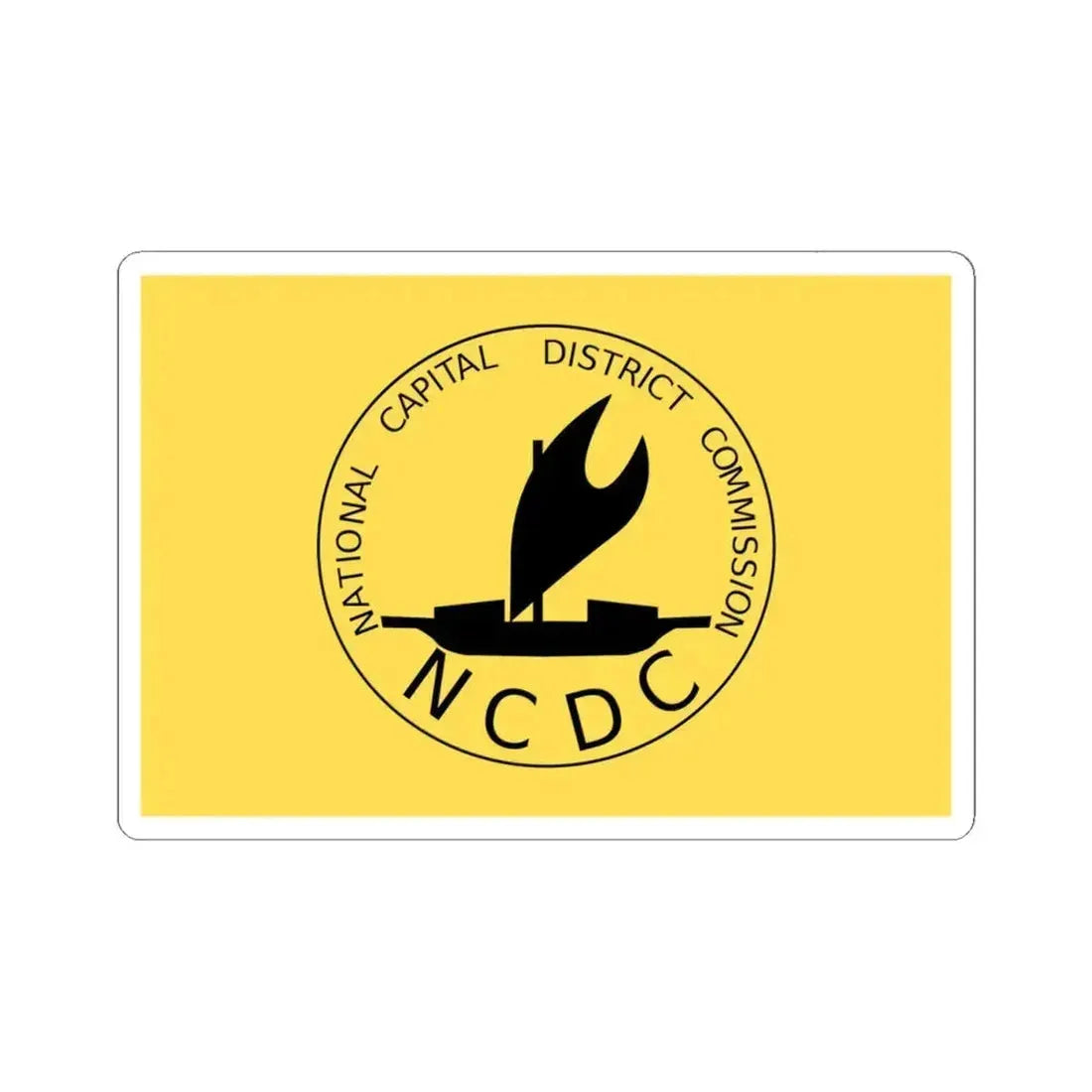 Flag of National Capital District Papa New Guinea - STICKER Vinyl Kiss-Cut Decal 4 Inch White - The Sticker Space