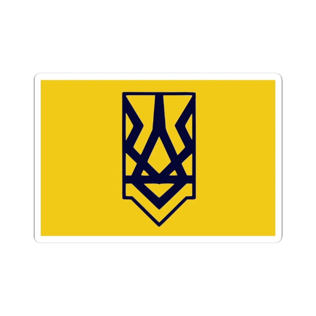 Flag of National Corps variant (Ukraine) STICKER Vinyl Kiss-Cut Decal 4 Inch White - The Sticker Space
