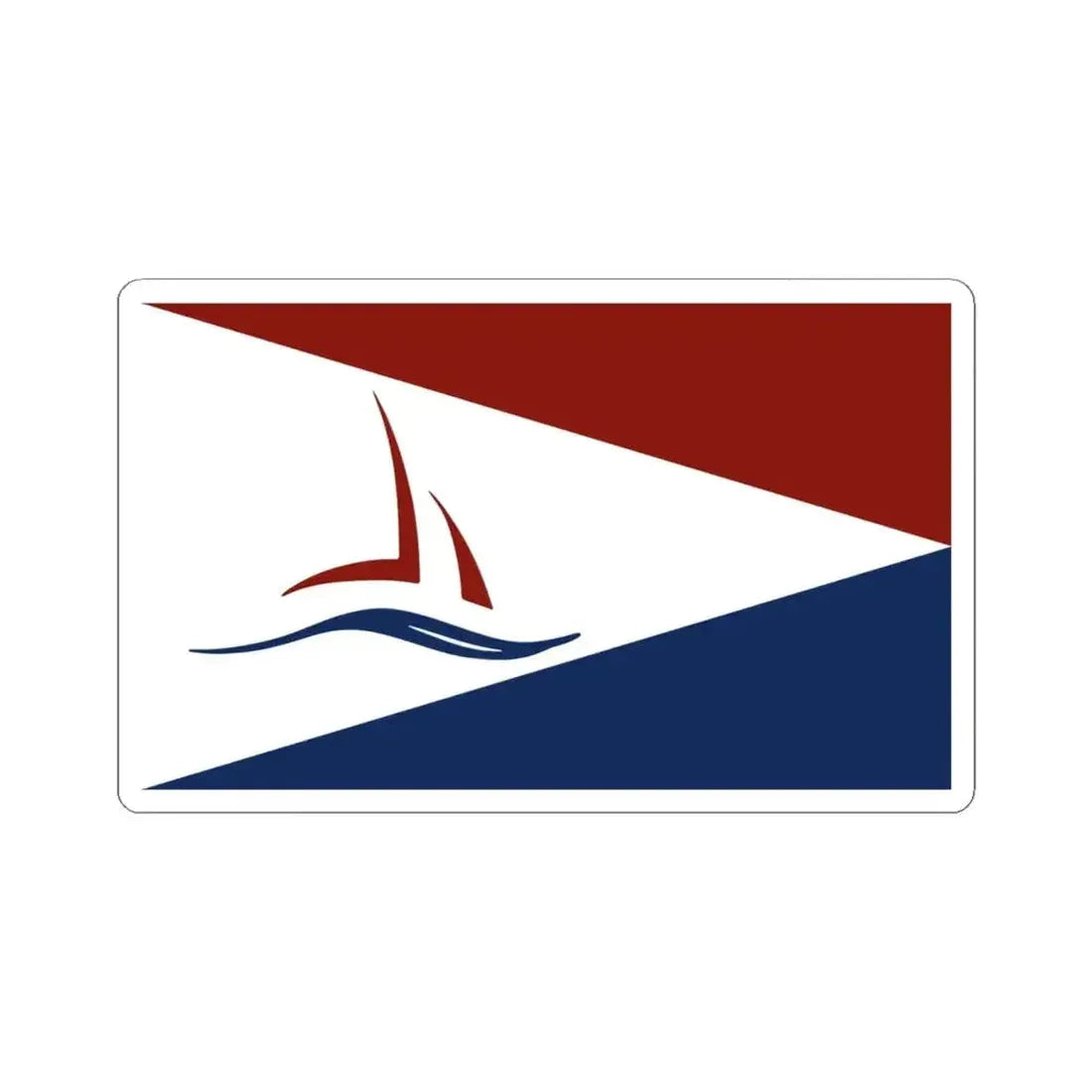 Flag of National Harbor Maryland (United States) STICKER Vinyl Kiss-Cut Decal 4 Inch White - The Sticker Space