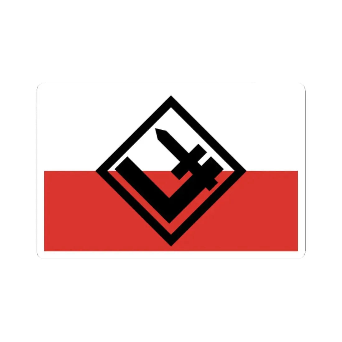 Flag of National Revival of Poland (Poland) STICKER Vinyl Kiss-Cut Decal 2 Inch White - The Sticker Space