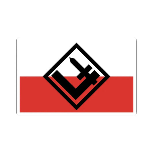 Flag of National Revival of Poland (Poland) STICKER Vinyl Kiss-Cut Decal 2 Inch White - The Sticker Space
