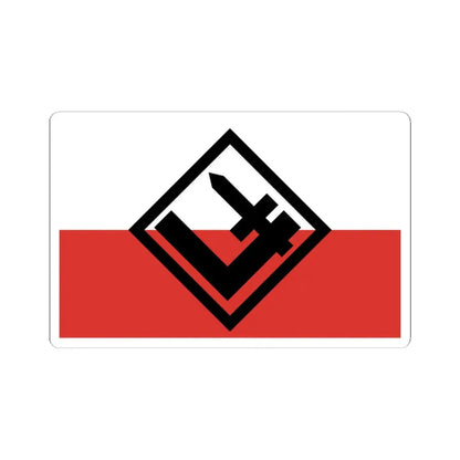 Flag of National Revival of Poland (Poland) STICKER Vinyl Kiss-Cut Decal 4 Inch White - The Sticker Space