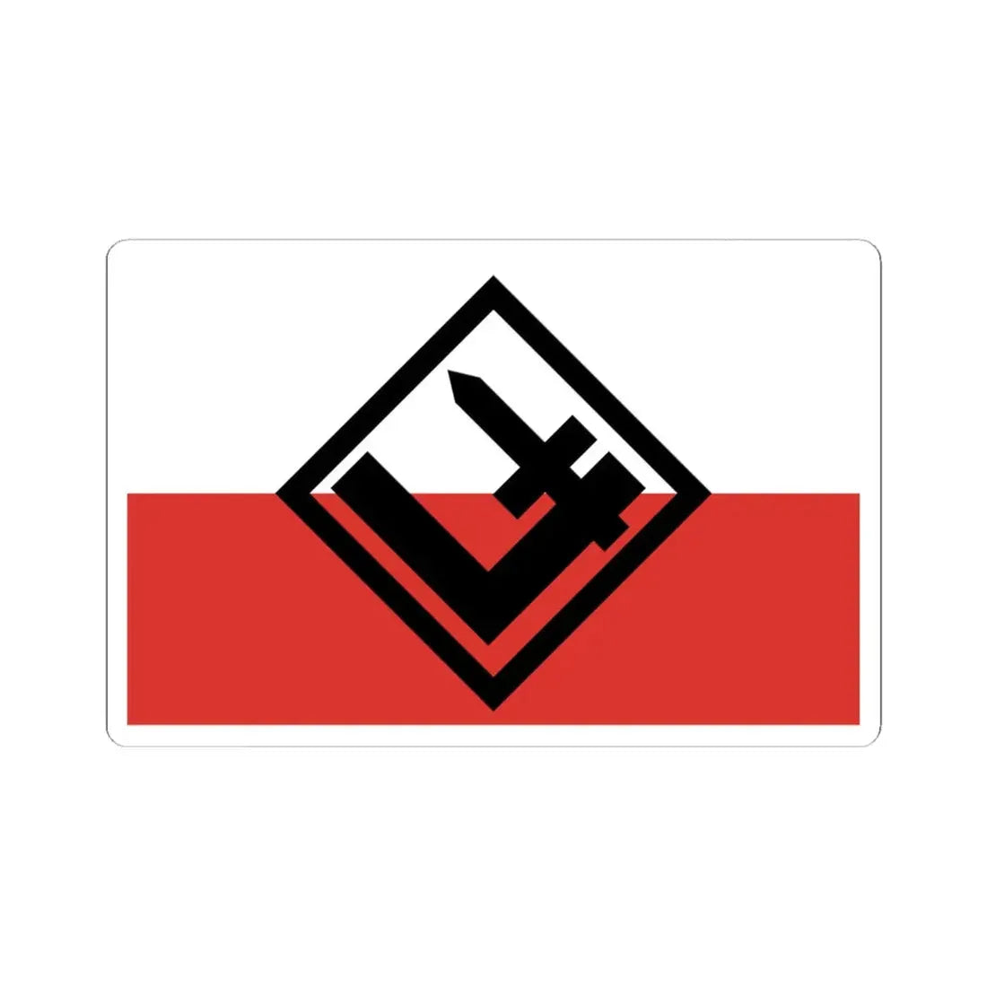 Flag of National Revival of Poland (Poland) STICKER Vinyl Kiss-Cut Decal 6 Inch White - The Sticker Space