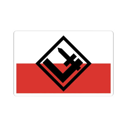 Flag of National Revival of Poland (Poland) STICKER Vinyl Kiss-Cut Decal 6 Inch White - The Sticker Space