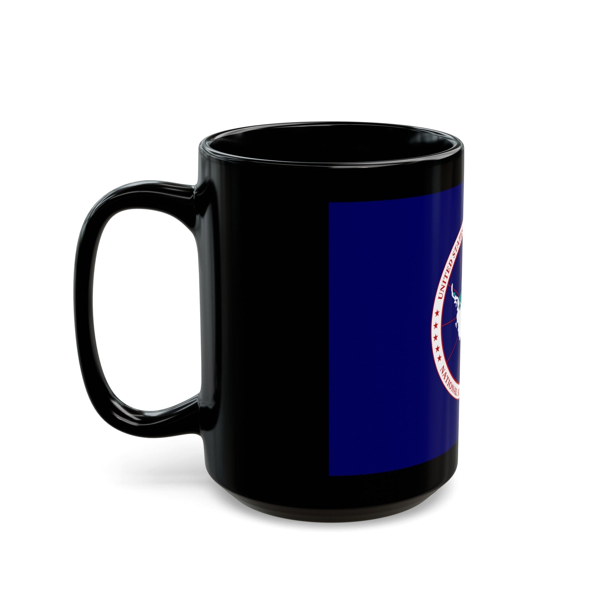 Flag of National Science Foundation Antarctic Program 2 - Black Coffee Mug-The Sticker Space