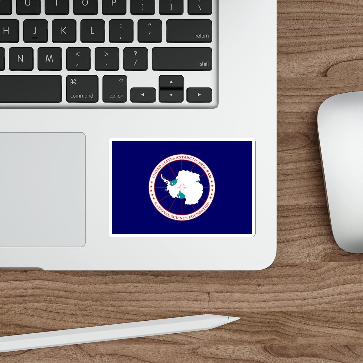 Flag of National Science Foundation Antarctic Program 2 STICKER Vinyl Die-Cut Decal-The Sticker Space