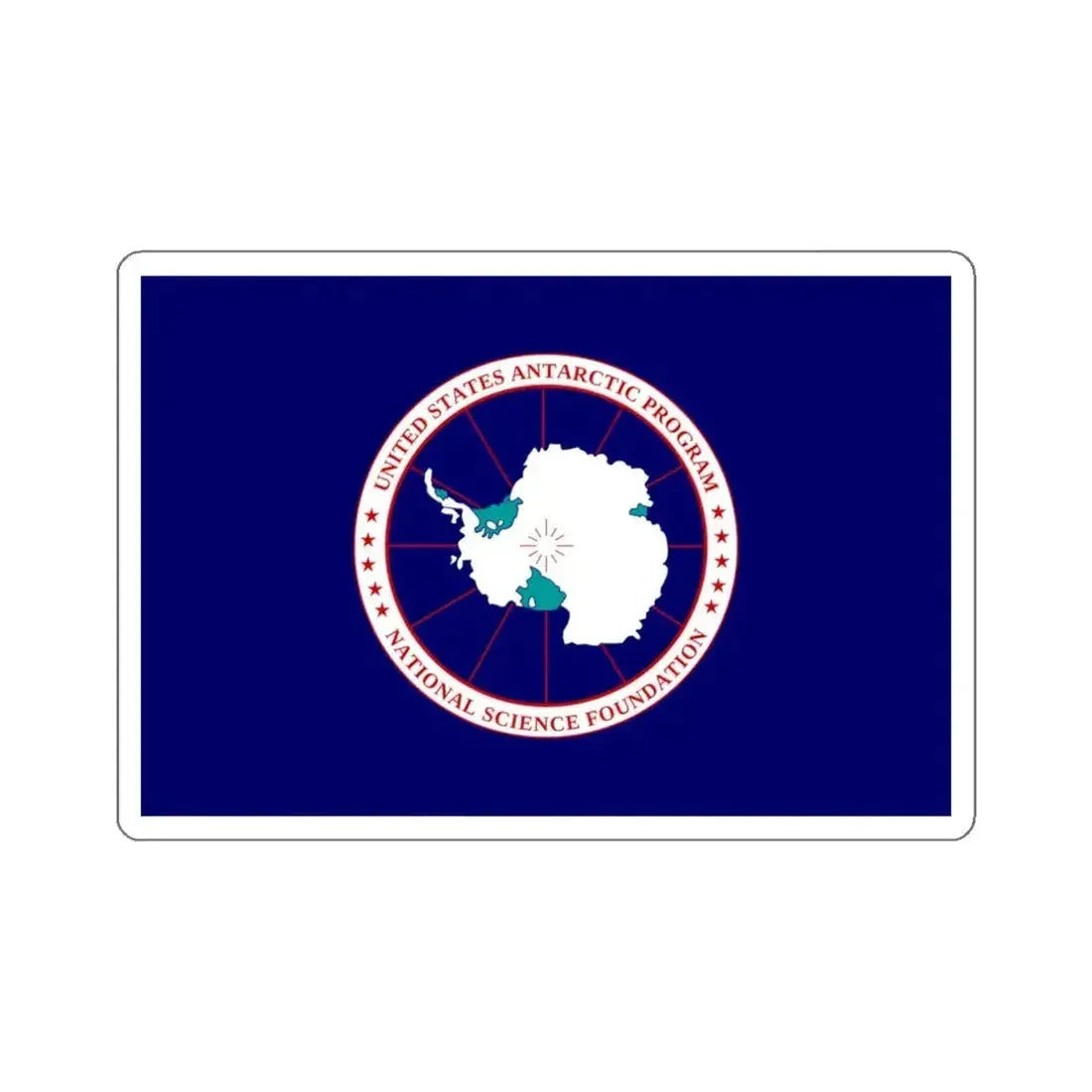 Flag of National Science Foundation Antarctic Program 2 STICKER Vinyl Die-Cut Decal - The Sticker Space