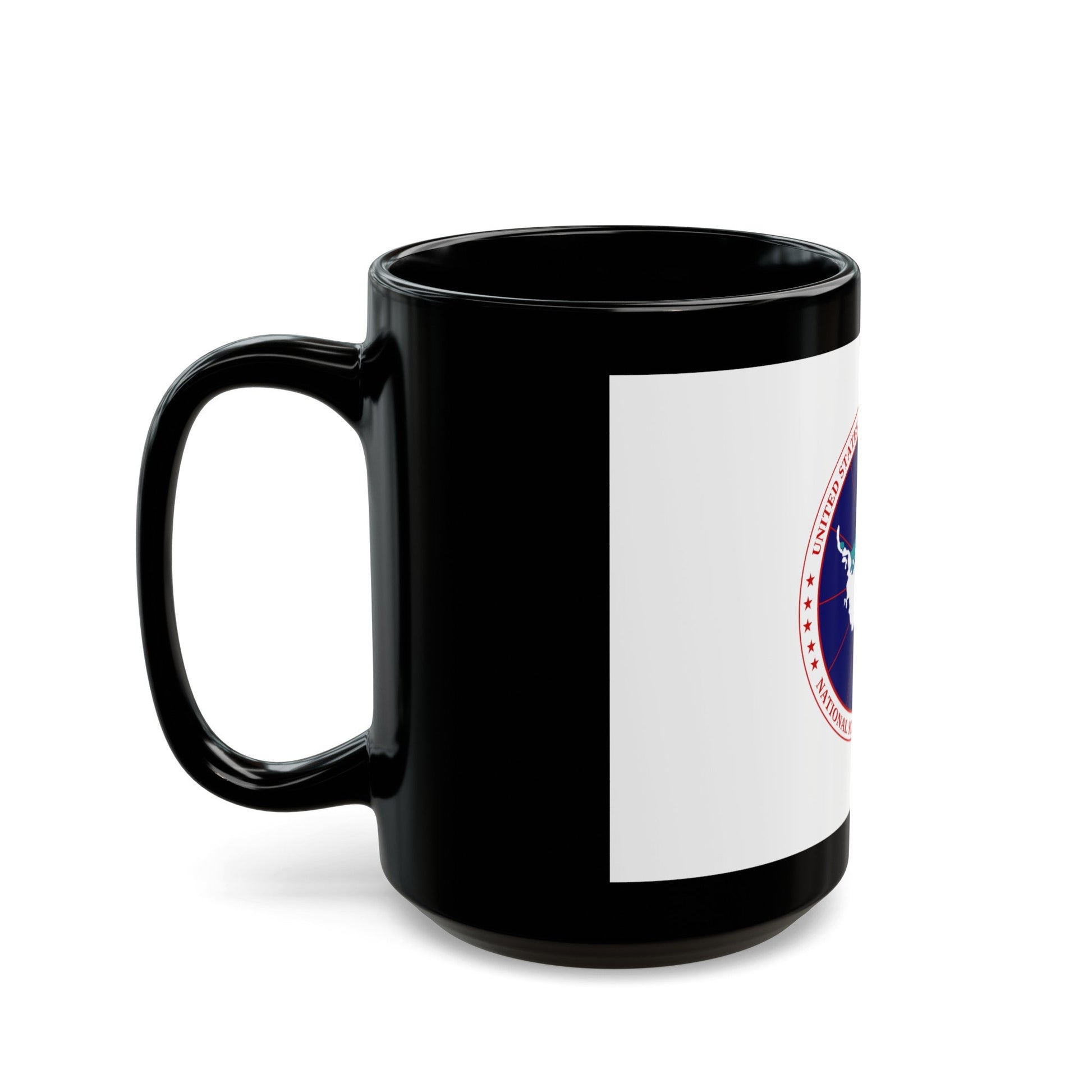 Flag of National Science Foundation Antarctic Program - Black Coffee Mug-The Sticker Space