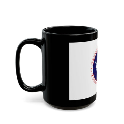 Flag of National Science Foundation Antarctic Program - Black Coffee Mug-The Sticker Space