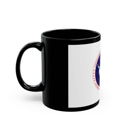 Flag of National Science Foundation Antarctic Program - Black Coffee Mug-The Sticker Space