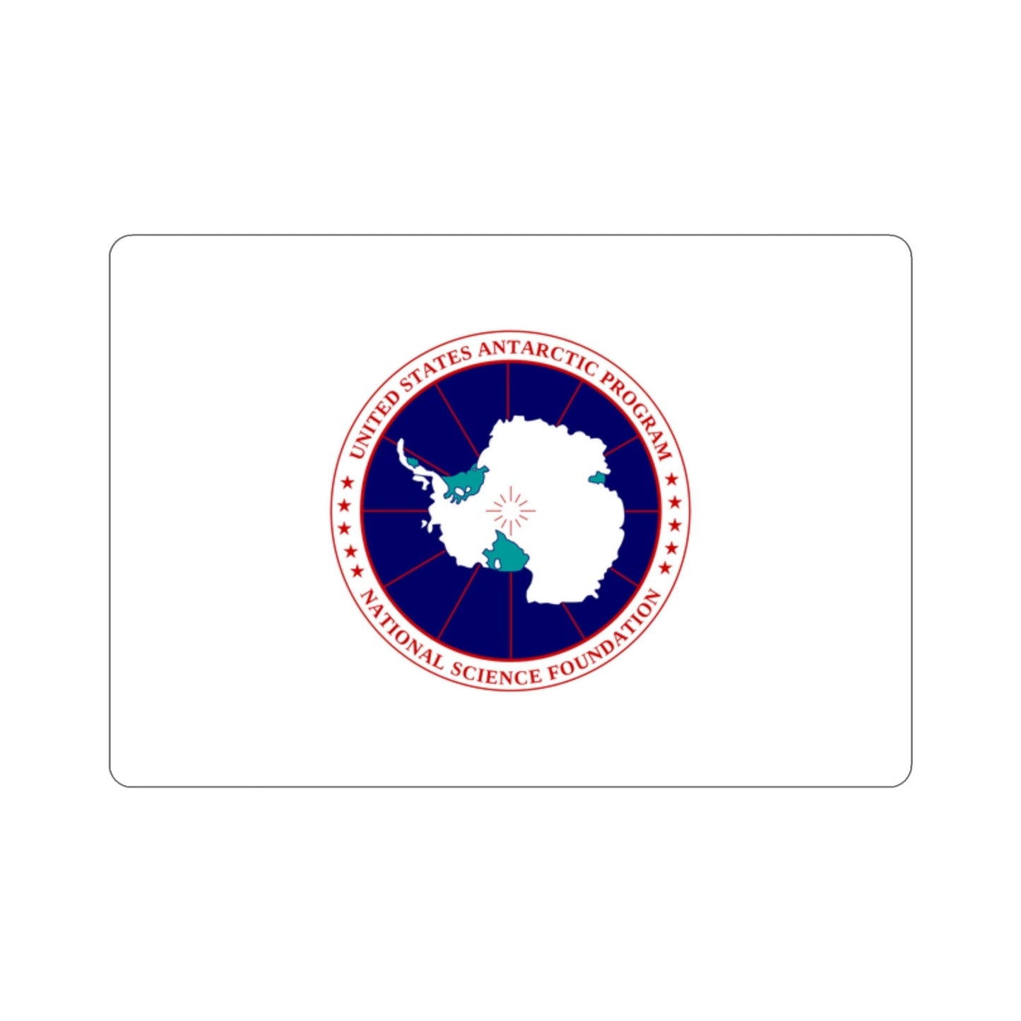 Flag of National Science Foundation Antarctic Program STICKER Vinyl Die-Cut Decal-2 Inch-The Sticker Space