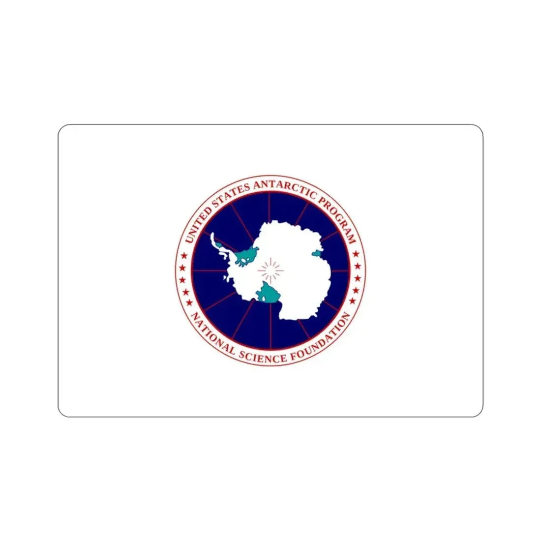 Flag of National Science Foundation Antarctic Program STICKER Vinyl Die-Cut Decal 2 Inch - The Sticker Space