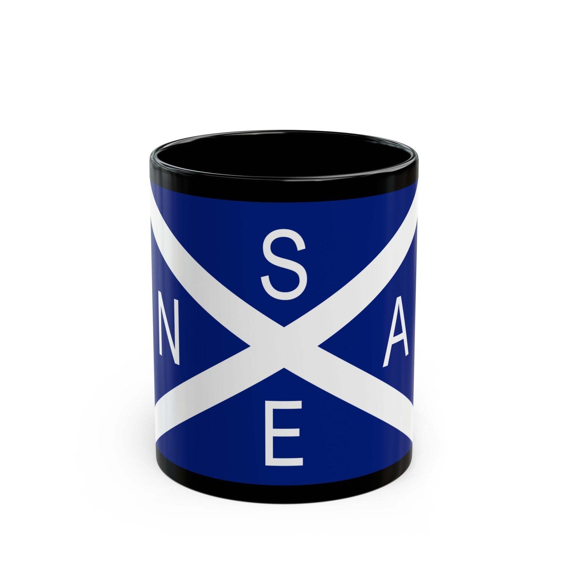 Flag of National Scottish Antarctic Expedition - Black Coffee Mug-11oz-The Sticker Space