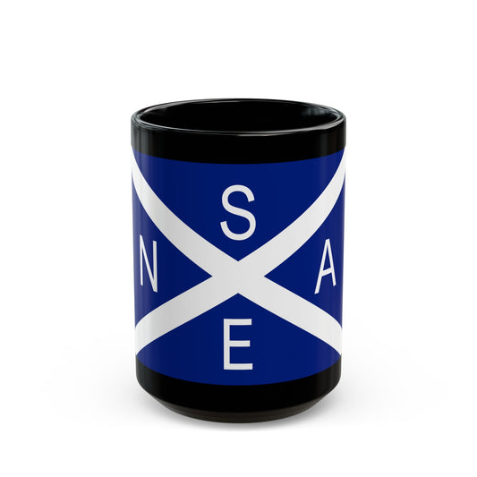 Flag of National Scottish Antarctic Expedition - Black Coffee Mug-15oz-The Sticker Space