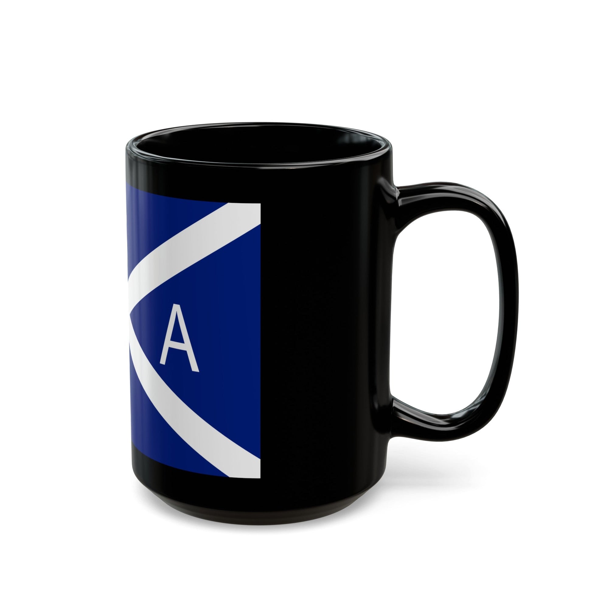 Flag of National Scottish Antarctic Expedition - Black Coffee Mug-The Sticker Space