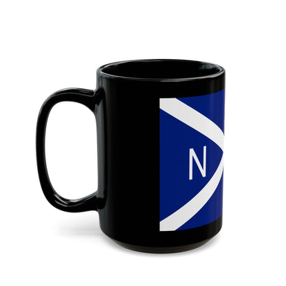 Flag of National Scottish Antarctic Expedition - Black Coffee Mug-The Sticker Space