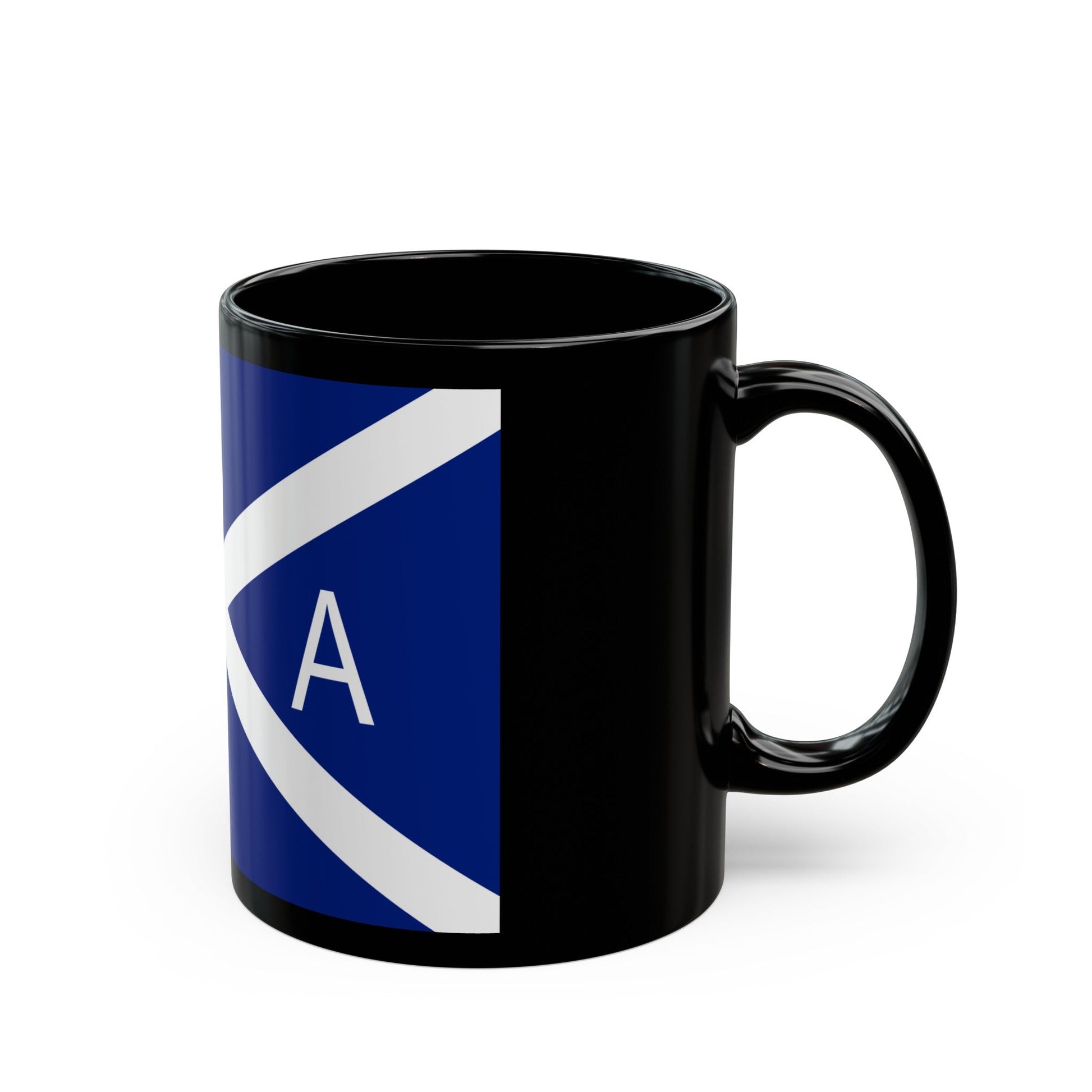 Flag of National Scottish Antarctic Expedition - Black Coffee Mug-The Sticker Space