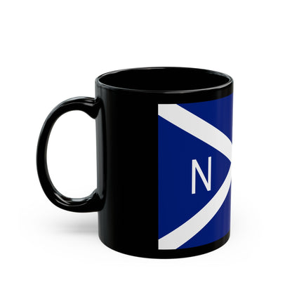 Flag of National Scottish Antarctic Expedition - Black Coffee Mug-The Sticker Space