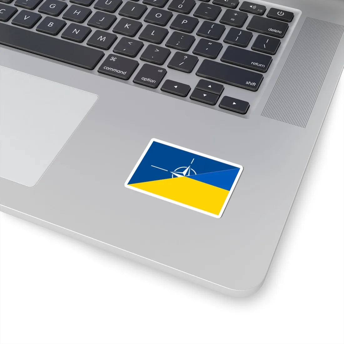 Flag of NATO and Ukraine (Ukraine) STICKER Vinyl Kiss-Cut Decal - The Sticker Space