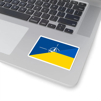 Flag of NATO and Ukraine (Ukraine) STICKER Vinyl Kiss-Cut Decal - The Sticker Space