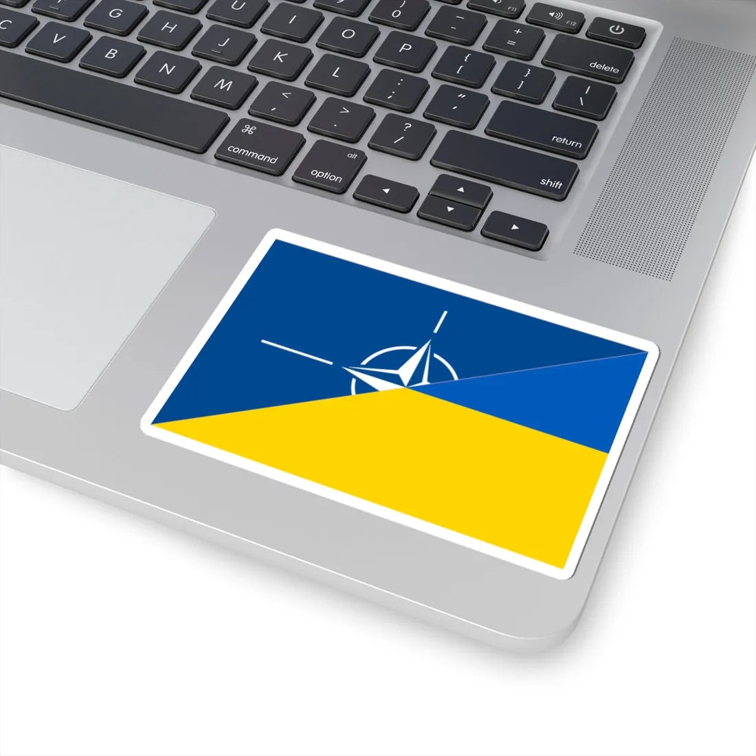 Flag of NATO and Ukraine (Ukraine) STICKER Vinyl Kiss-Cut Decal - The Sticker Space