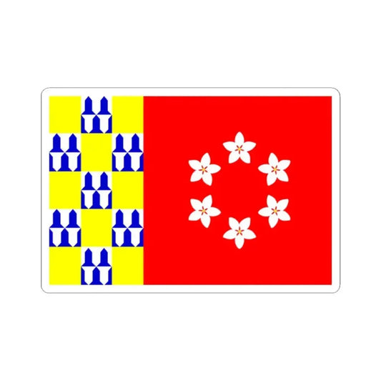 Flag of Nava (Belgium) STICKER Vinyl Kiss-Cut Decal 2 Inch White - The Sticker Space