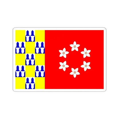 Flag of Nava (Belgium) STICKER Vinyl Kiss-Cut Decal 4 Inch White - The Sticker Space