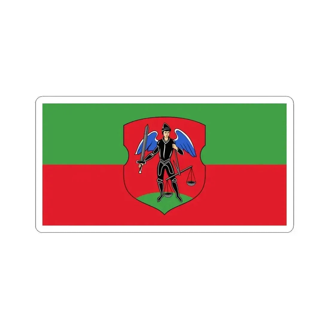 Flag of Navahradak (Belarus) STICKER Vinyl Kiss-Cut Decal 6 Inch White - The Sticker Space