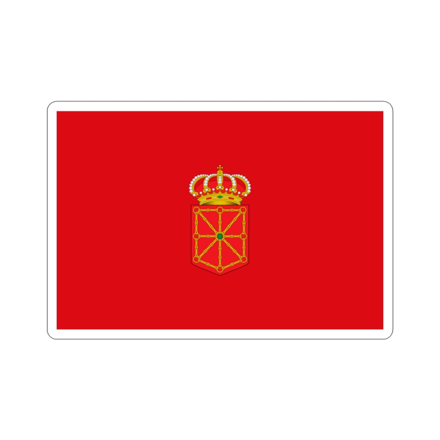 Flag of Navarre Spain STICKER Vinyl Die-Cut Decal-2 Inch-The Sticker Space