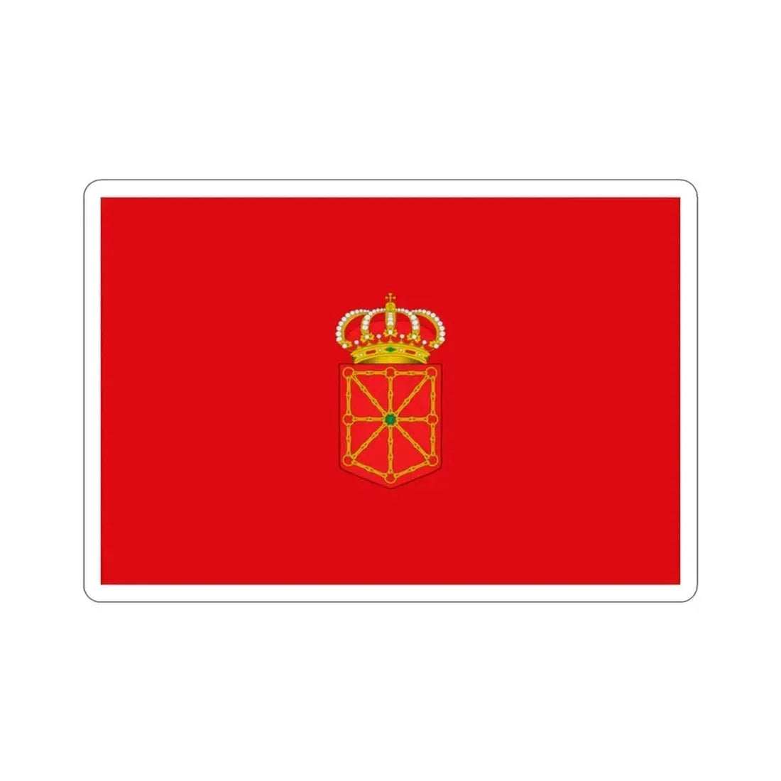 Flag of Navarre Spain STICKER Vinyl Die-Cut Decal 2 Inch - The Sticker Space